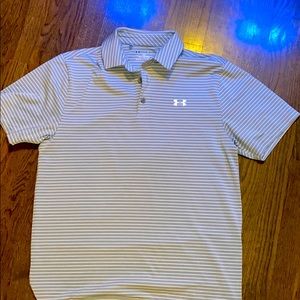 Gray and white Under Armour in a size M